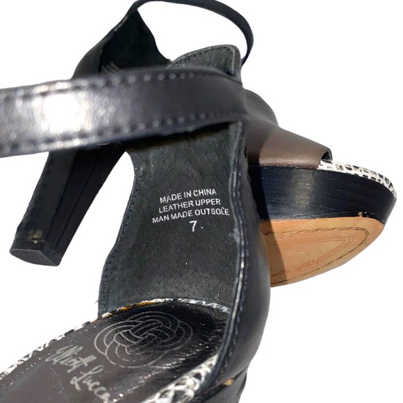 Elliott Lucca Bellina Snake-Print Braided Leather Pumps in Mineral Exotic sz 7 - Picture 13 of 13